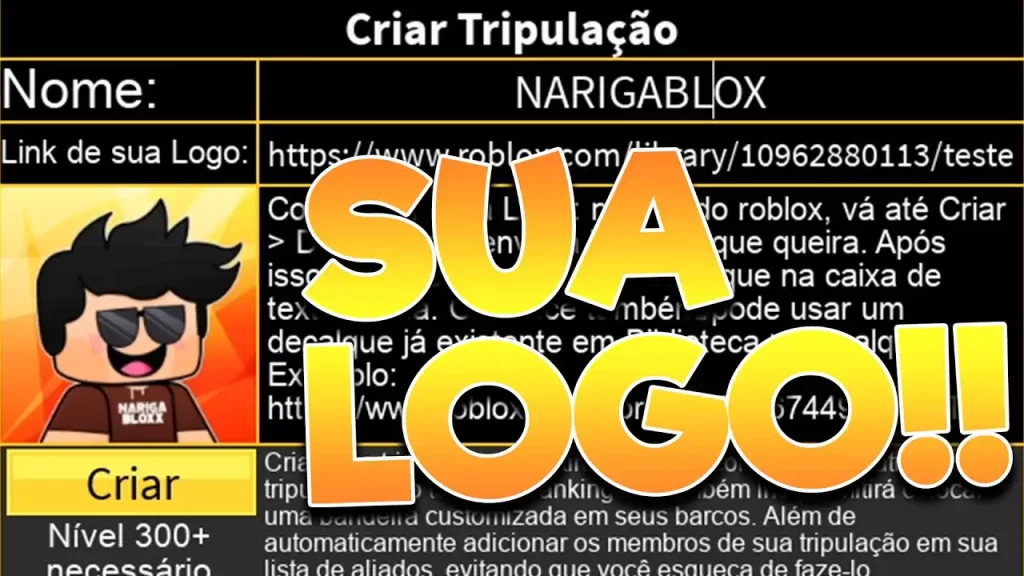 Criando uma Tripulação em Blox Fruits com Logo no PC/Celular