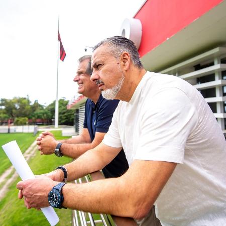 José Boto e Bap no Ninho do Urubu, CT do Flamengo José Boto e Bap no Ninho do Urubu, CT do Flamengo
