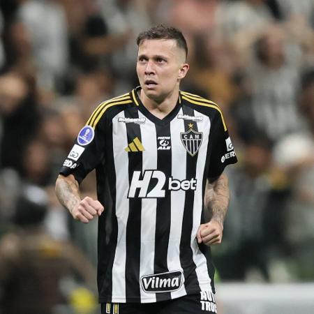 Bernard comemora gol do Atlético-MG contra o Bolívar Bernard comemora gol do Atlético-MG contra o Bolívar