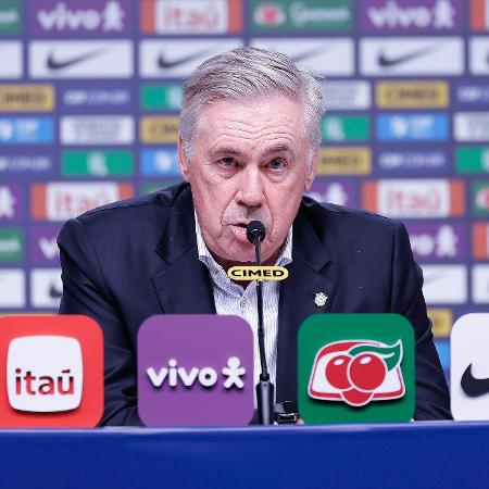 Carlo Ancelotti, técnico da seleção brasileira, durante convocação para amistosos