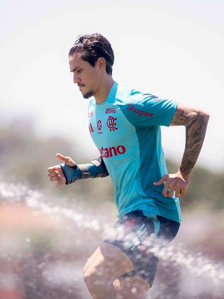 Pedro vinha preparando seu retorno aos gramados pelo Flamengo para este sábado, contra o Bragantino