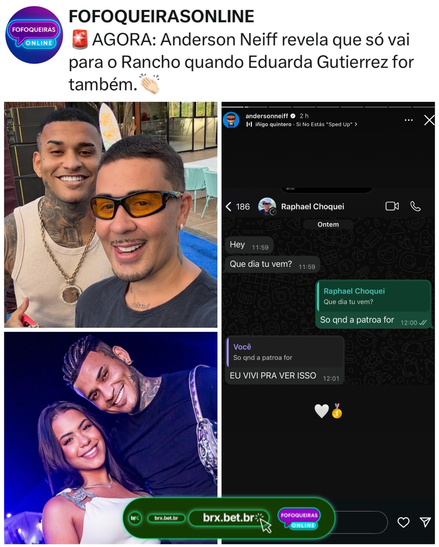 Anderson Neiff revela que irá ao “Rancho do Maia” apenas nos dias em que…
