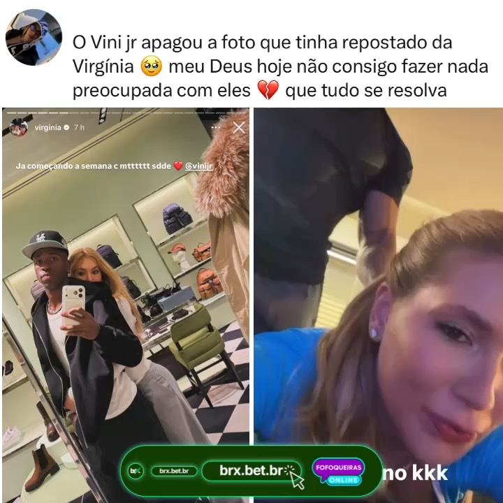 Eita! Vini Jr apaga repost da namorada, Virginia Fonseca...