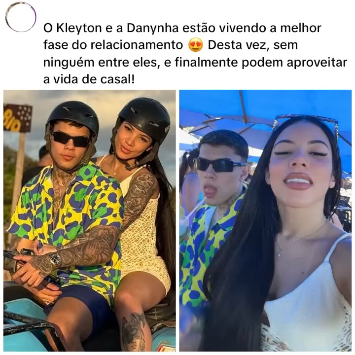Melhor fase! Dany Moraes e Kleyton compartilham momentos de desfrute...