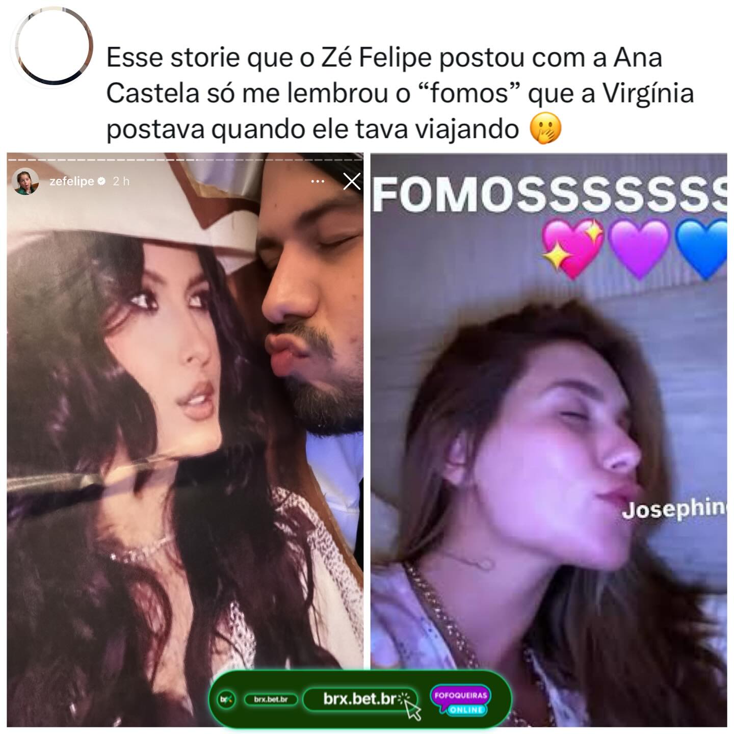 Eita! Zé Felipe deseja boa noite com foto de Ana Castela e internautas...