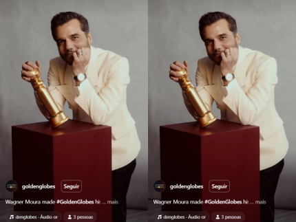 Globo de Ouro homenageia Wagner Moura em rede social: "Fez história"