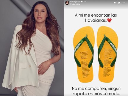 Karla Sofía, criticada no Oscar passado, faz desabafo com foto de Havaianas e reacende polêmica