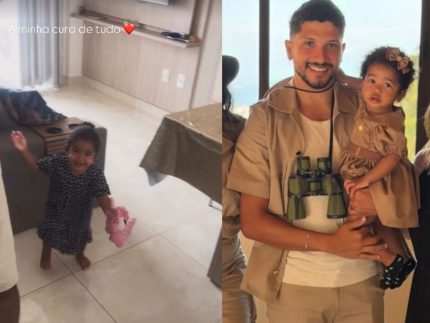 Yuri Lima encanta ao mostrar reação de Nala, sua filha com Iza, ao recebê-lo em casa