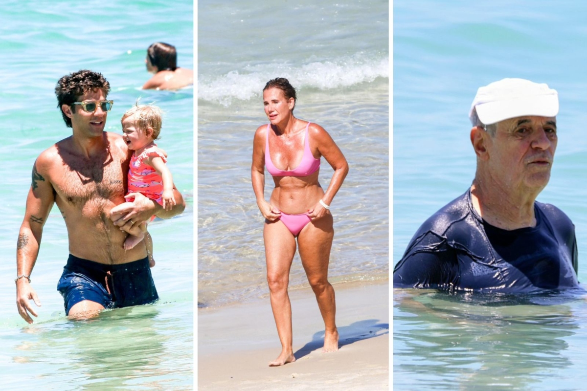 Famosos na praia
