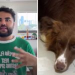 Lucas Guedez e a cadela Cloe