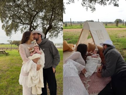 Rafa Kalimann e Nattanzinho celebram os 2 meses da filha com piquenique em Portugal