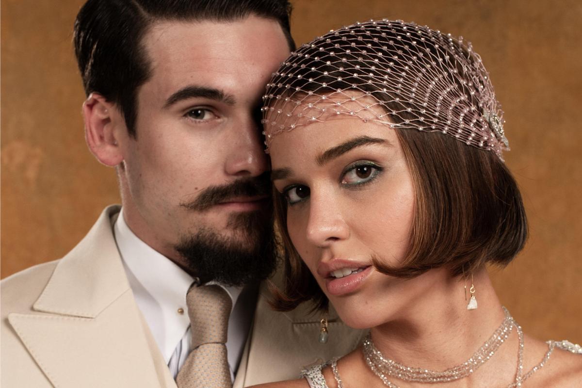 Mirinho (Nicolas Prattes) e Virgínia (Theresa Fonseca) de
