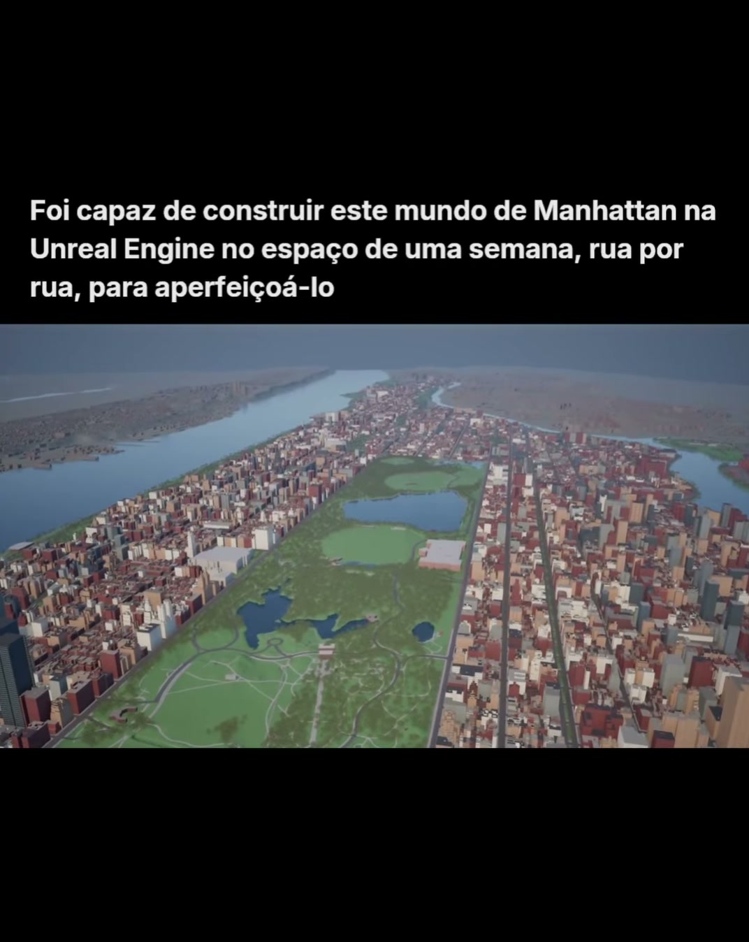 Manhattan construida por IA na Unreal Engine