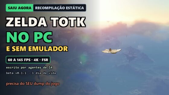 Zelda: Tears of the Kingdom roda nativo no PC em port de recompilação estática — e boa parte do código foi escrita por IA