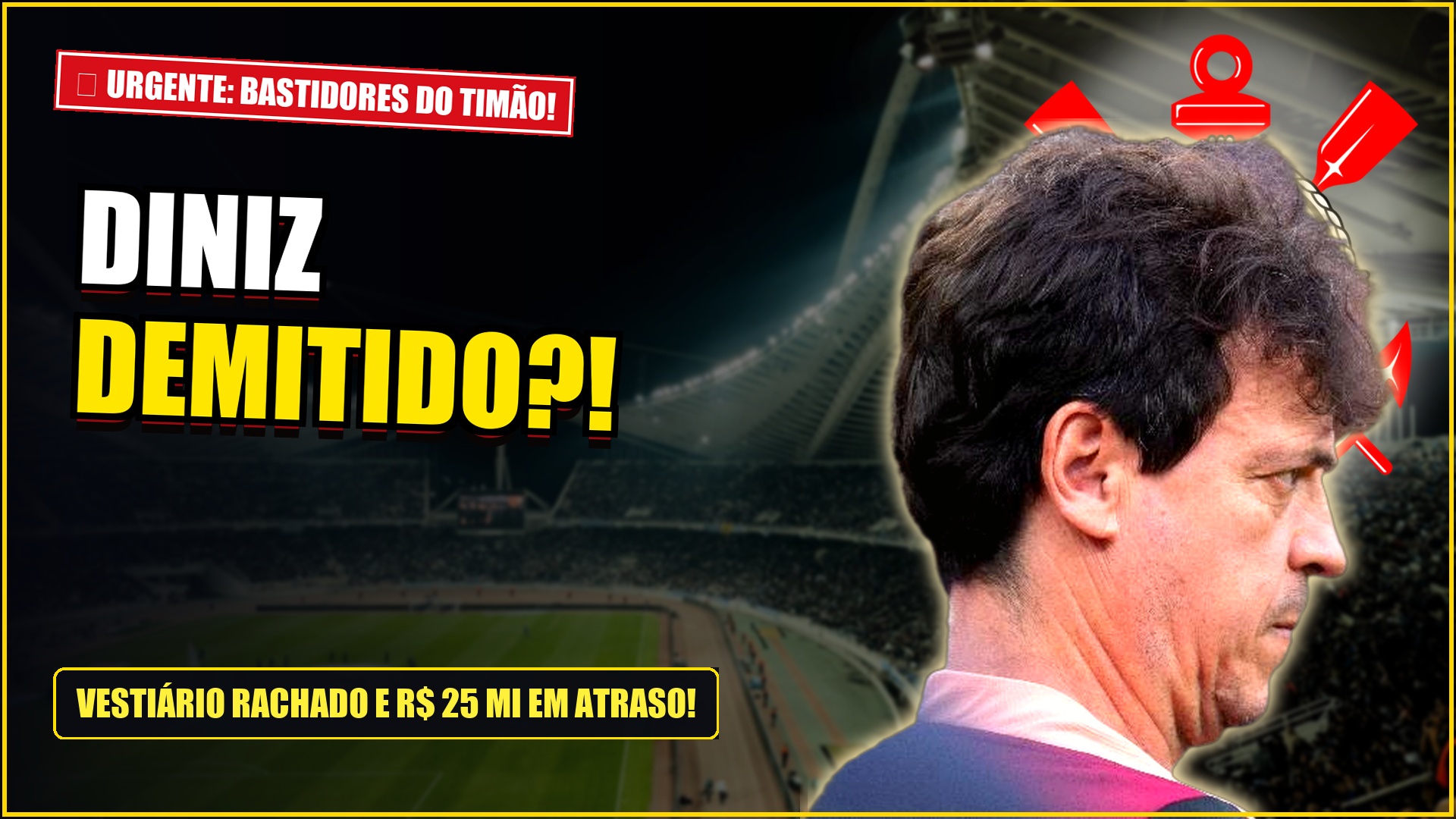 Pressão sobre Fernando Diniz, joia de R$ 630 milhões e crise de bastidores no Corinthians